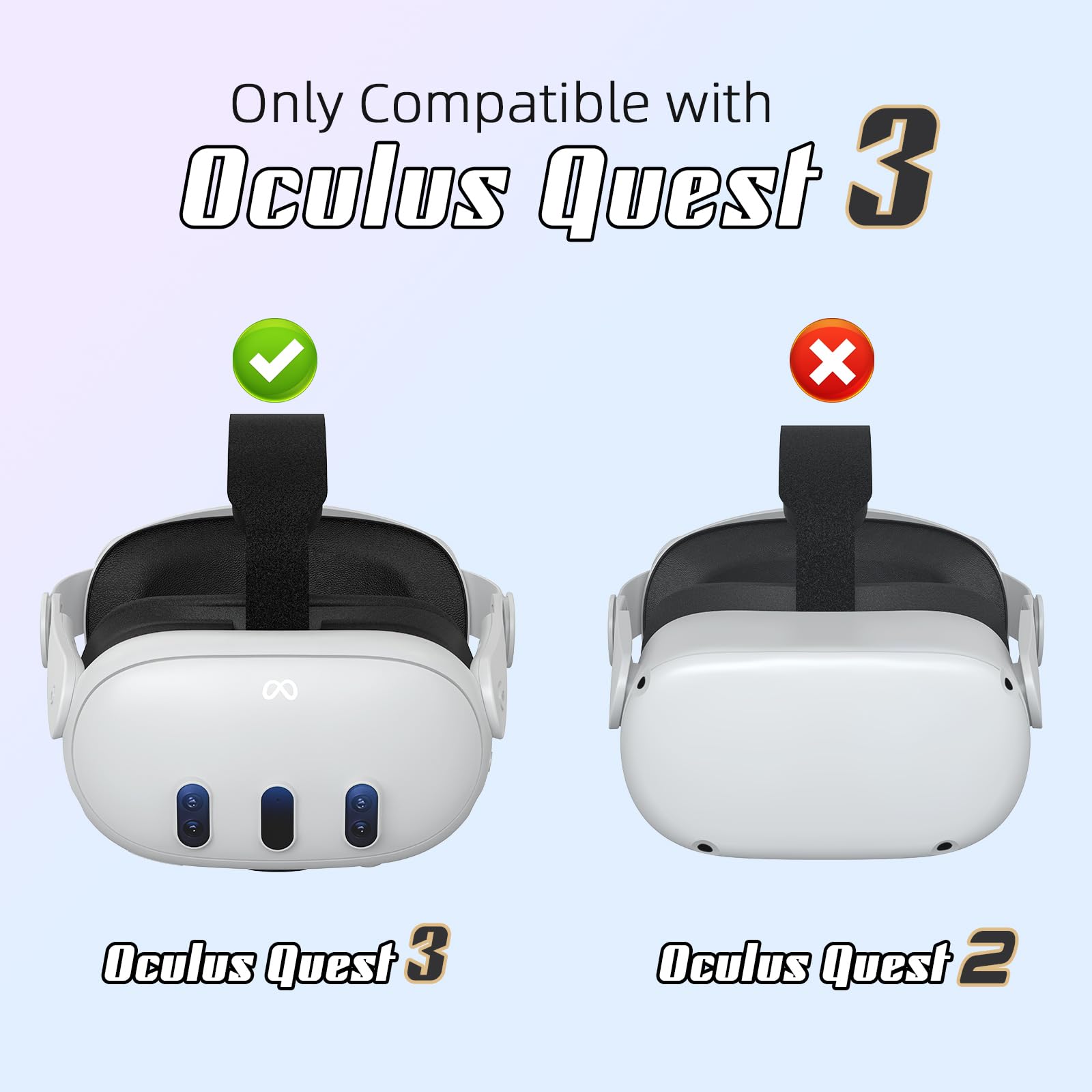 Head Strap Compatible With Oculus Quest 3,Meta Quest 3 Accessories Adjustable Elite Strap Replacement For Enhanced Comfort Suppo
